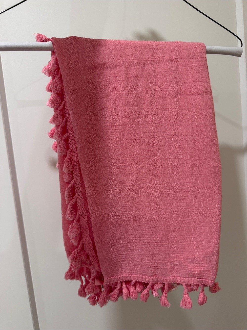 Pink Tassel Shawl